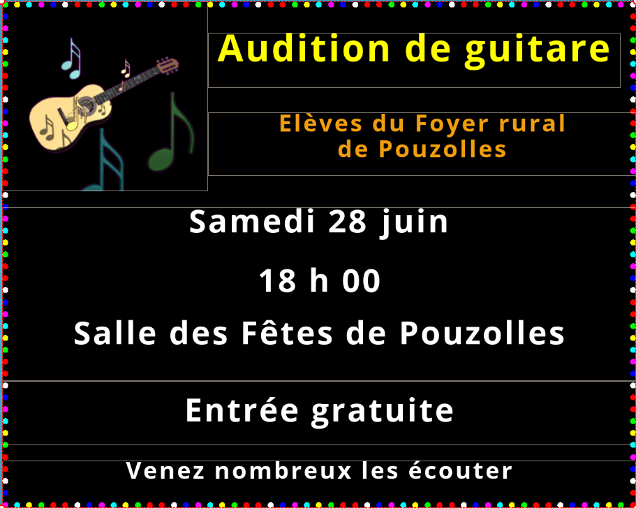 audition guitare 2025